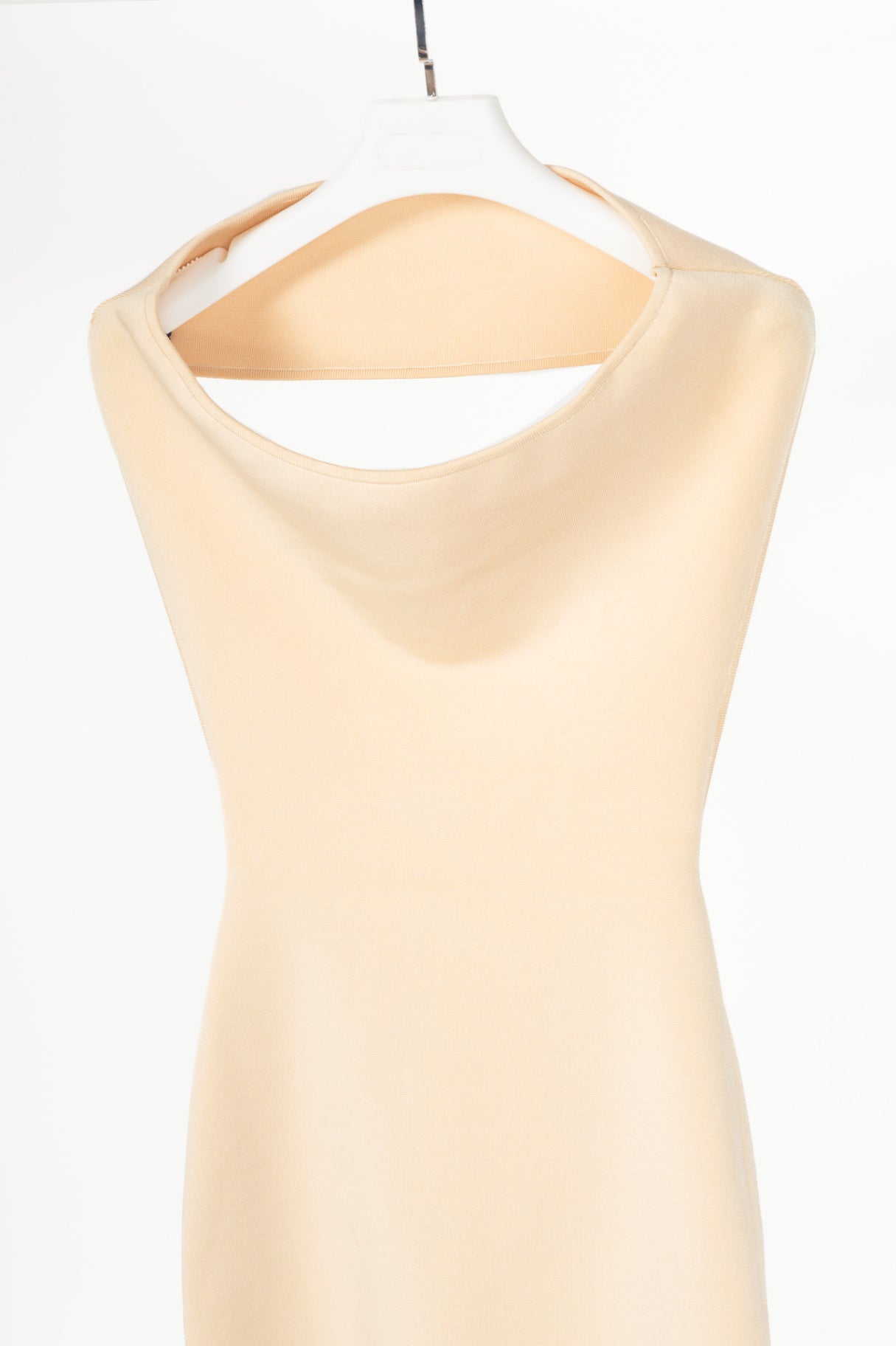 Jacquemus Cubista Pastel Yellow Off-the-Shoulder Open-Back Knit Mini Dress