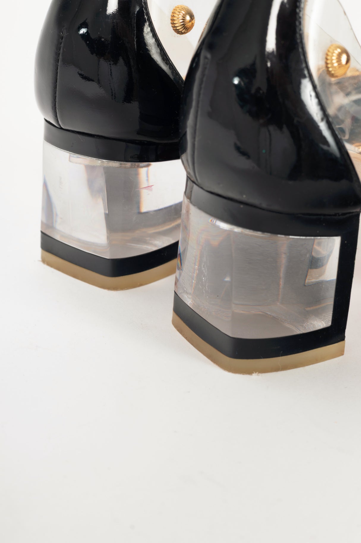 Christian Louboutin Clear PVC Studded Pumps