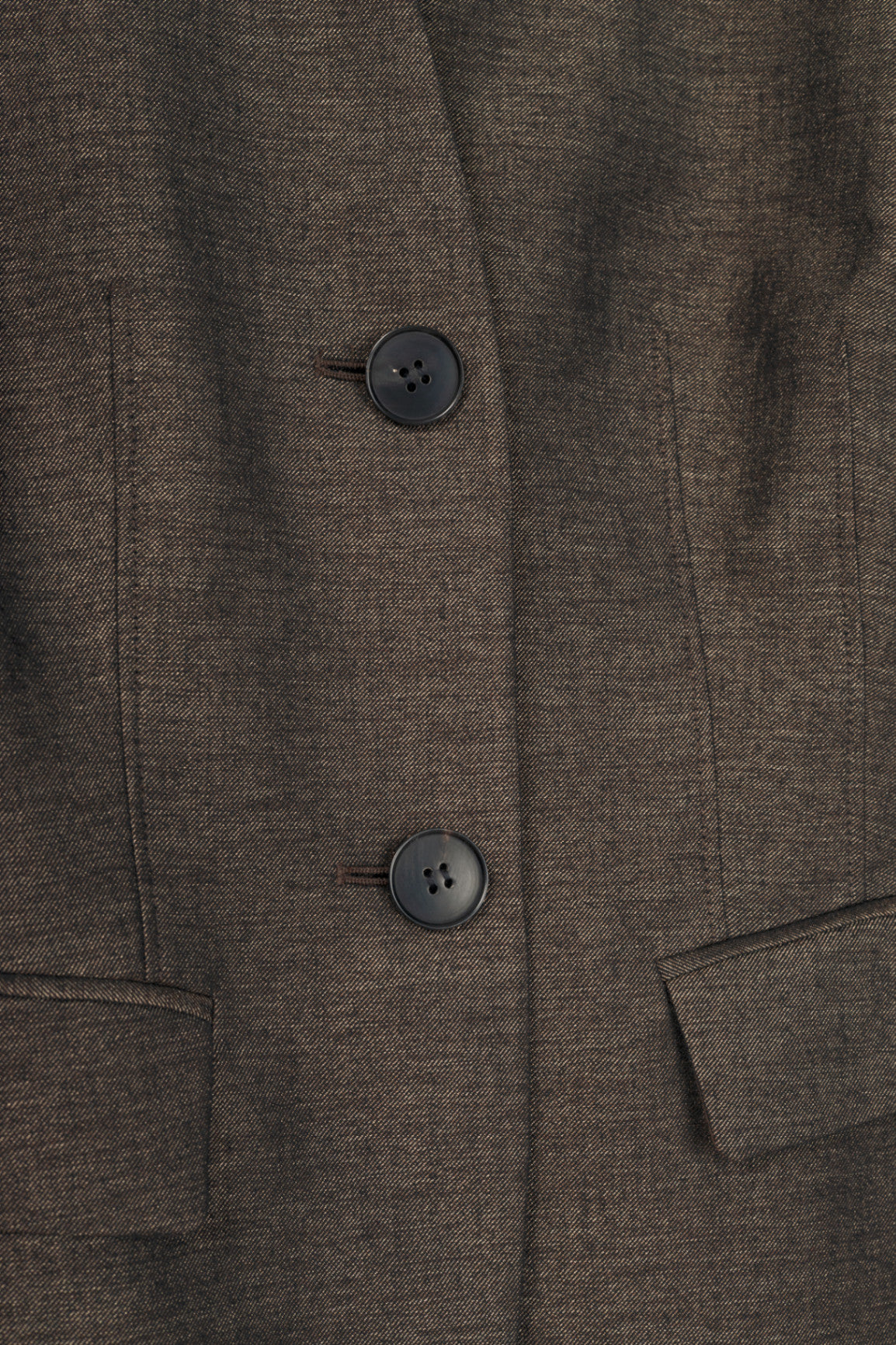 Lafayette 148 Brown Wool-Flannel Single-Breasted Blazer