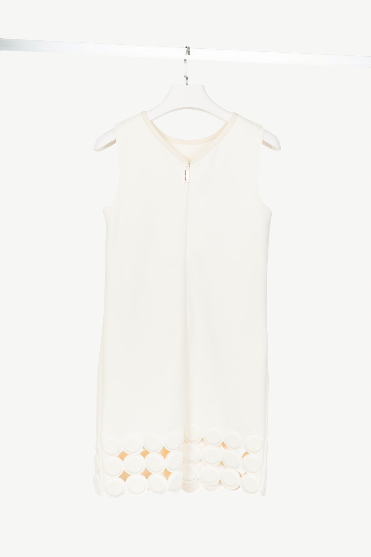 Escada Sport Debond Off-White Neoprene Circle-Hem Dress