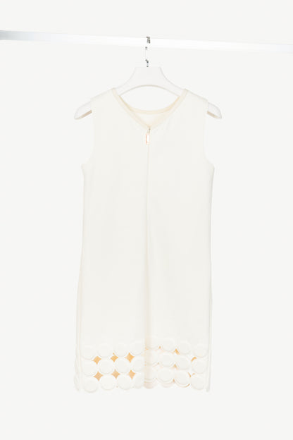 Escada Sport Debond Off-White Neoprene Circle-Hem Dress