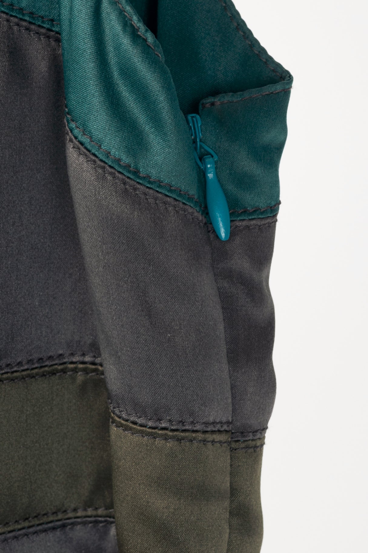 Proenza Schouler SS07 Teal Panelled Silk-Charmeuse Tank