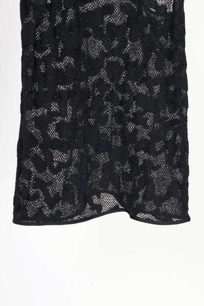 Tom Ford Black Cotton-Blend Spotted Crochet Knit Tank