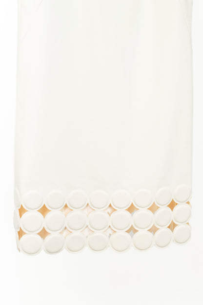 Escada Sport Debond Off-White Neoprene Circle-Hem Dress