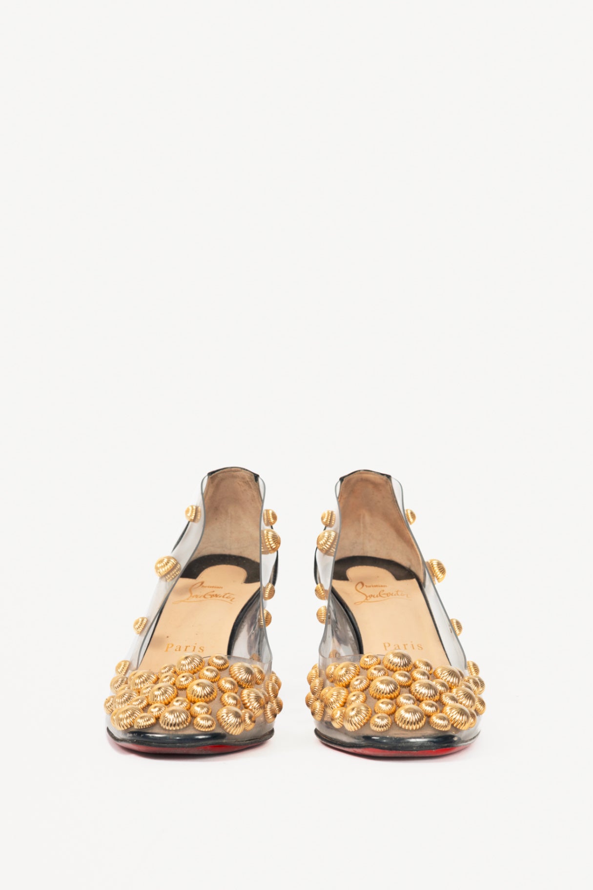 Christian Louboutin Clear PVC Studded Pumps