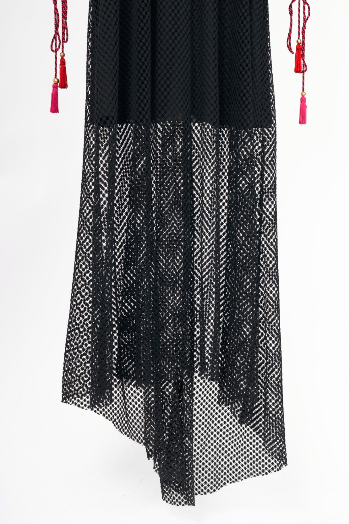 Philosophy Di Lorenzo Serafini Black Crochet Braided-Trim Maxi Dress