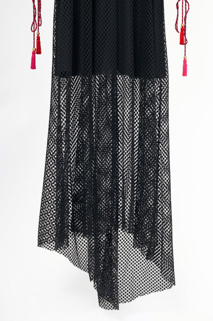 Philosophy Di Lorenzo Serafini Black Crochet Braided-Trim Maxi Dress