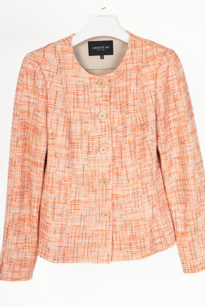 Lafayette 148 Darina Bouquet-Multi Cotton-Tweed Jacket