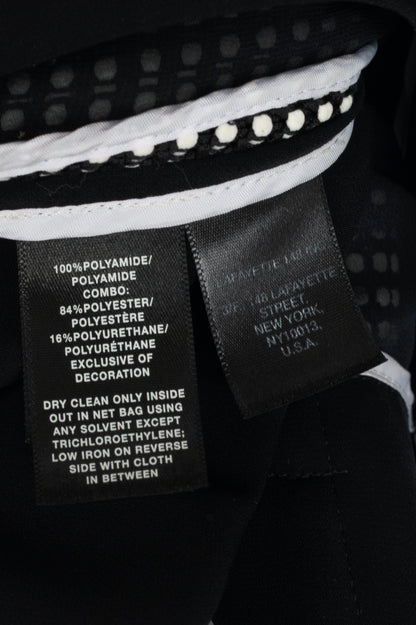 Lafayette 148 Black & White Grid Dotted-Jacquard Zip Jacket