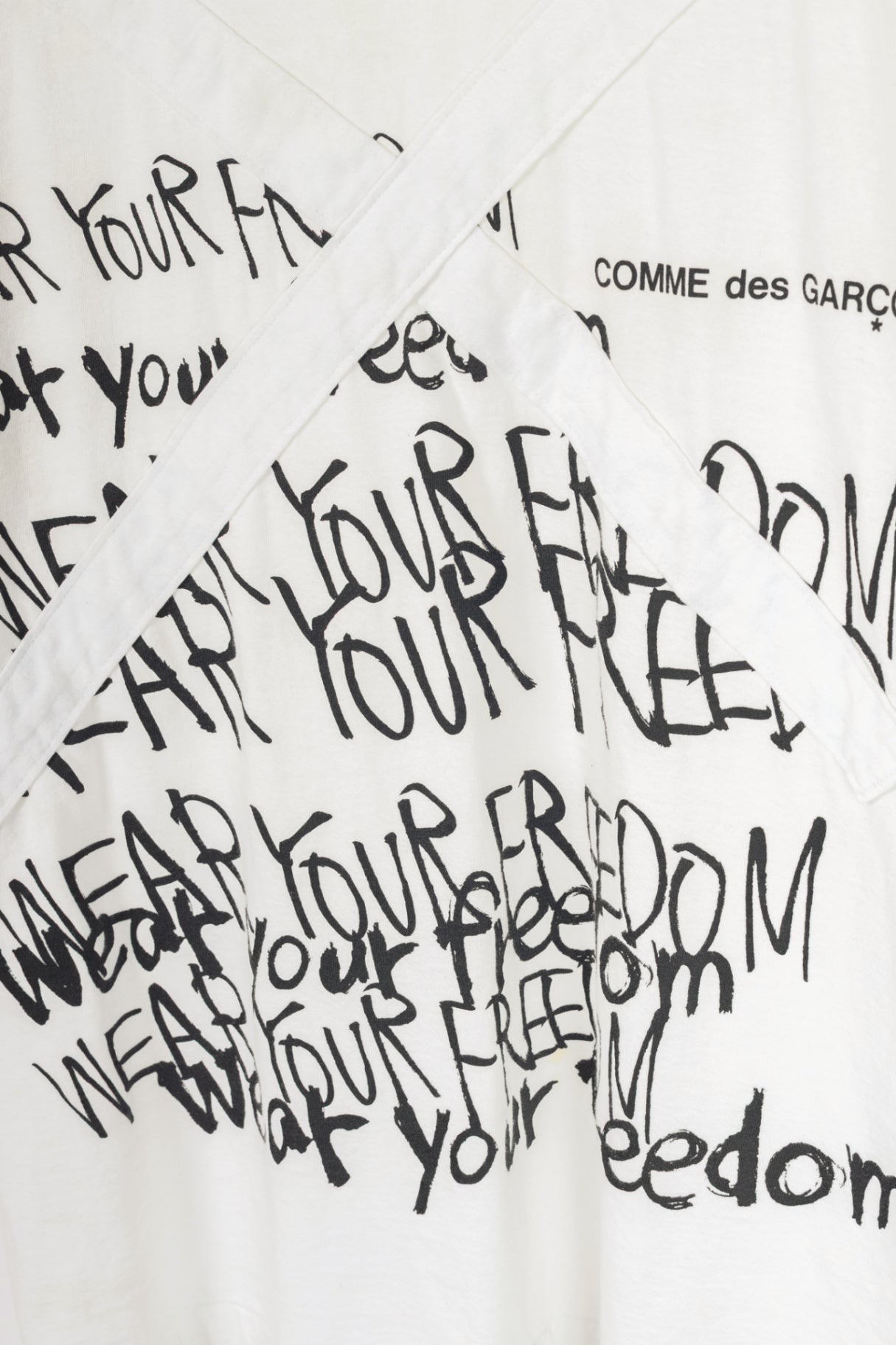 Comme des Garcons Homme Plus White Cotton Graphic T-Shirt