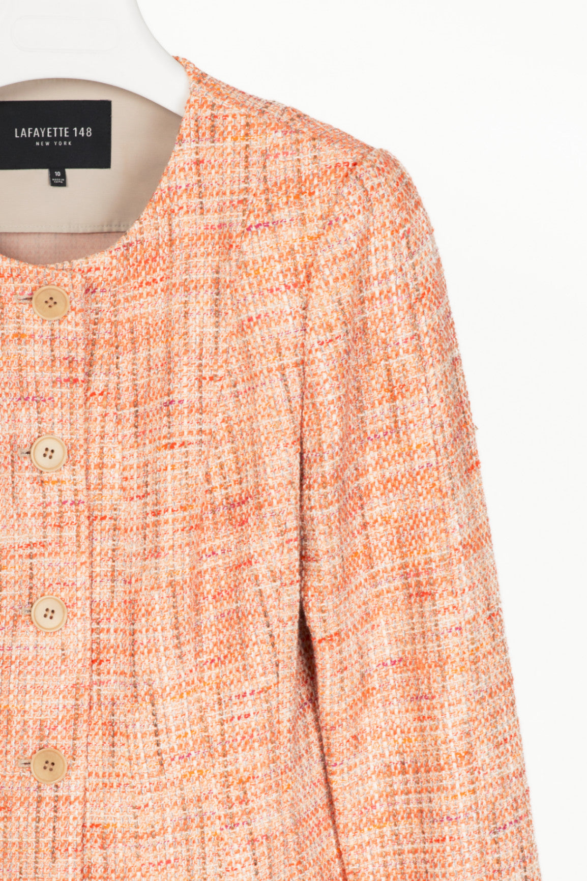 Lafayette 148 Darina Bouquet-Multi Cotton-Tweed Jacket