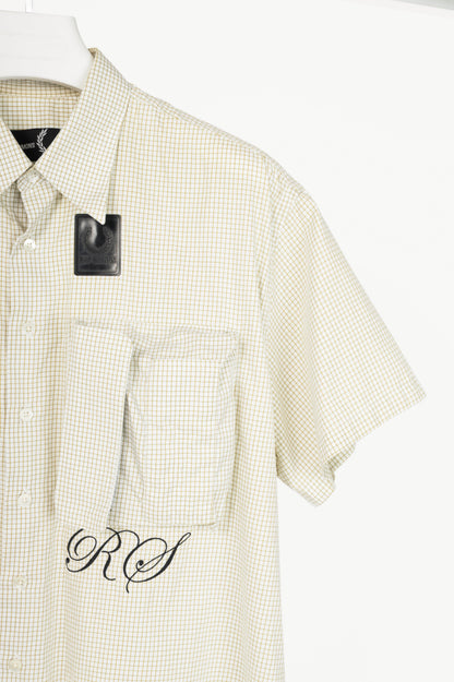 Raf Simons x Fred Perry SS20 White Check Space Pocket Shirt