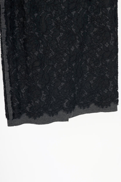 Dolce & Gabbana Black Cotton-Lace Pencil Skirt