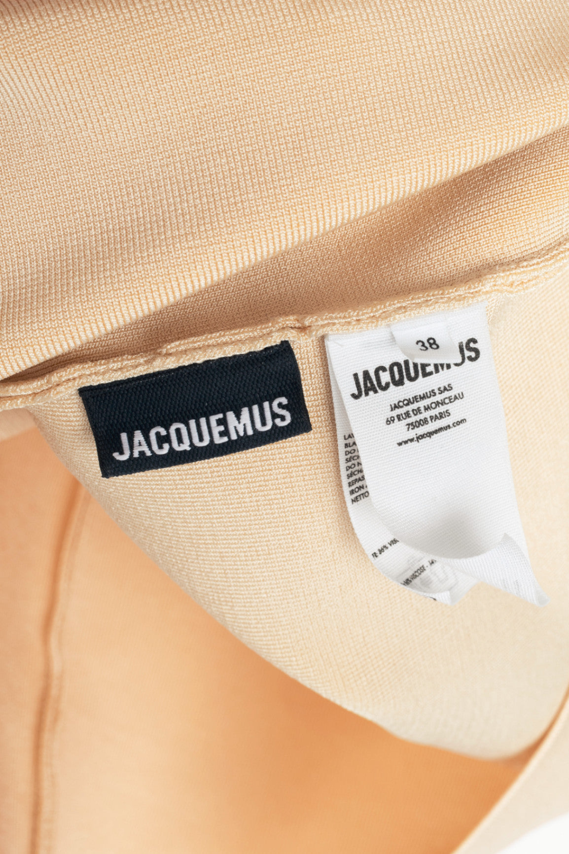 Jacquemus Cubista Pastel Yellow Off-the-Shoulder Open-Back Knit Mini Dress