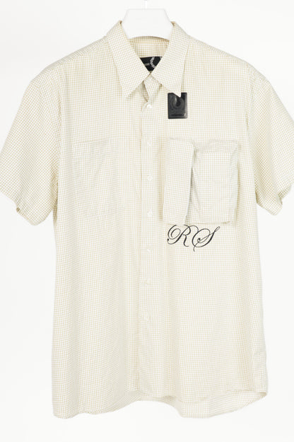 Raf Simons x Fred Perry SS20 White Check Space Pocket Shirt