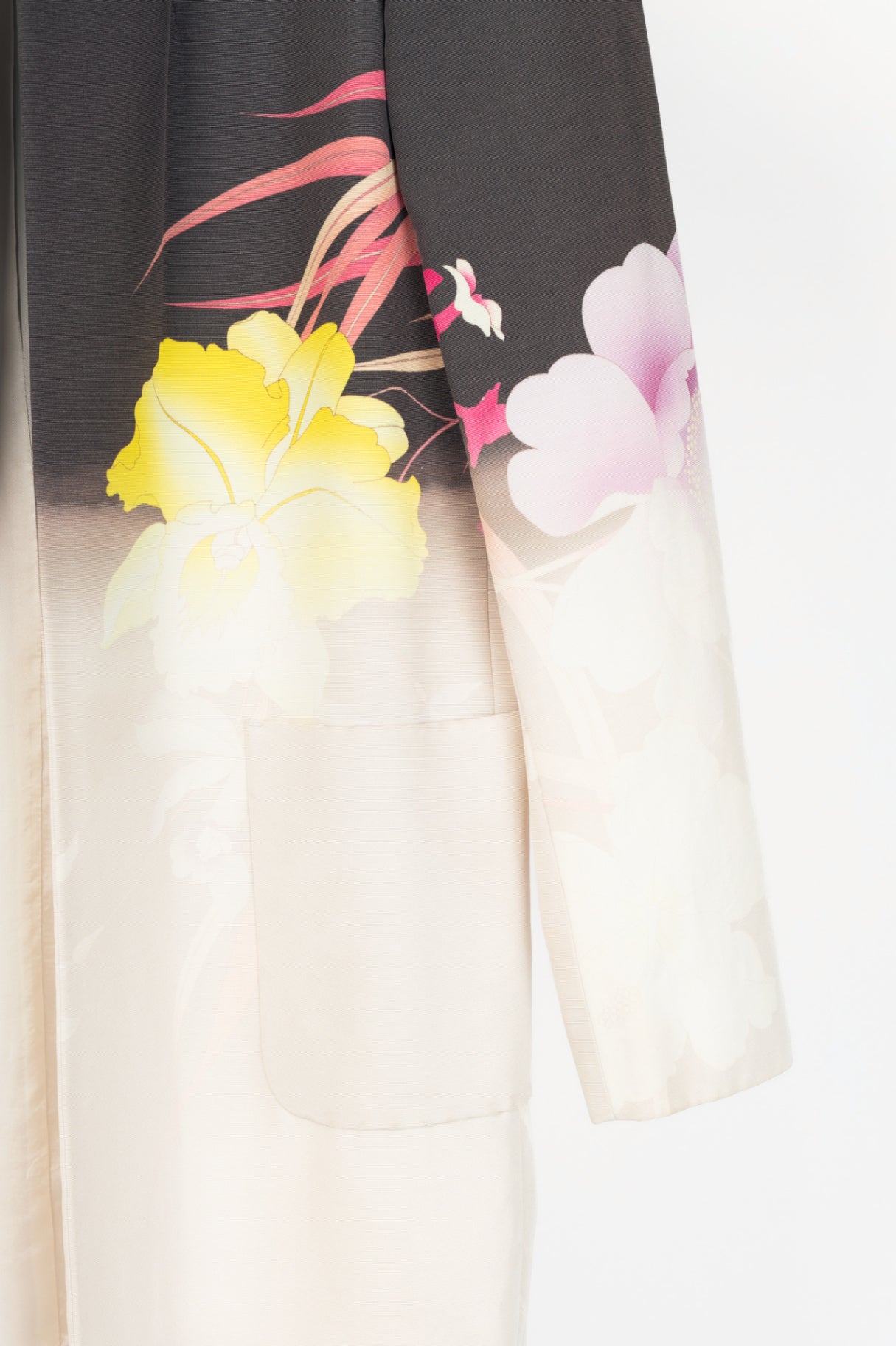 Dries Van Noten SS/11 Runway Gradient Floral Open-Front Longline Blazer 