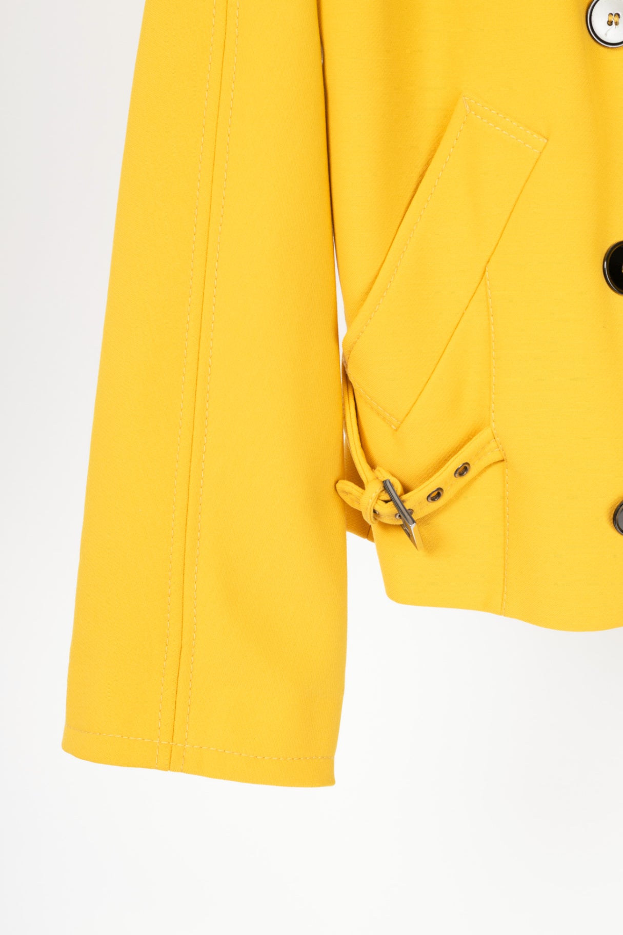 Dolce & Gabbana Yellow Crepe Double-Breasted Jacket