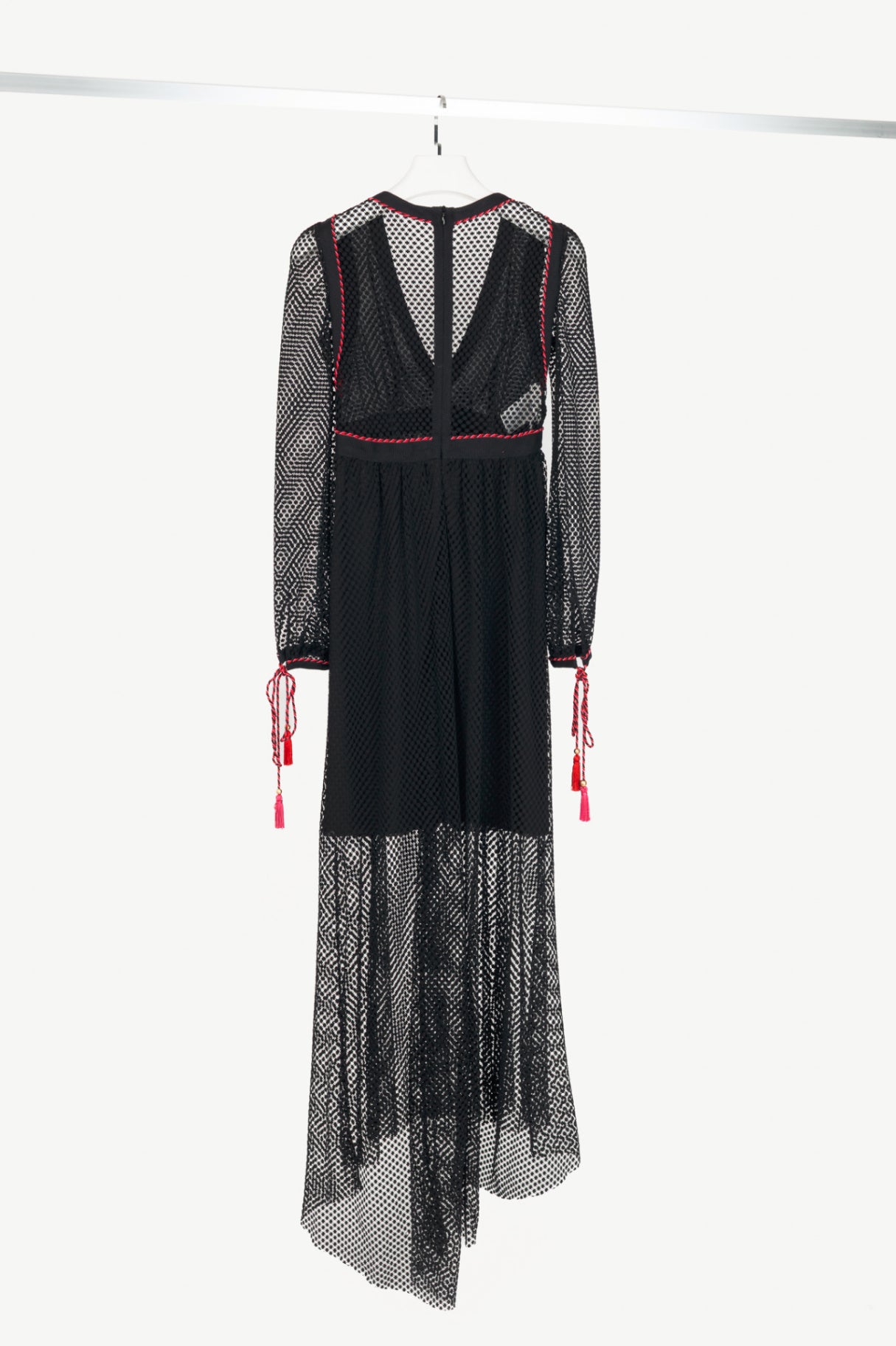 Philosophy Di Lorenzo Serafini Black Crochet Braided-Trim Maxi Dress