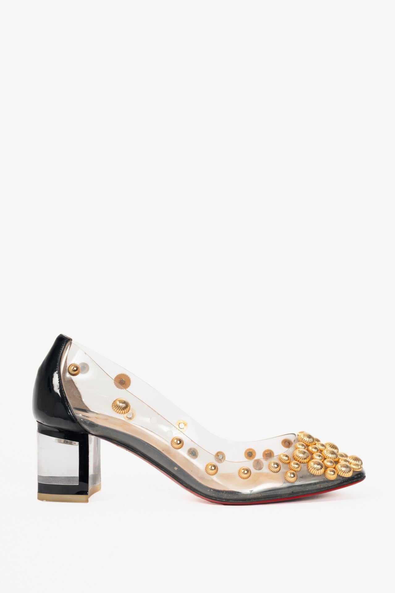 Christian Louboutin Clear PVC Studded Pumps