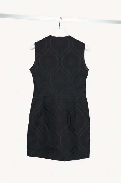 Alexandre Vauthier Black Baroque-Jacquard Sheath Dress