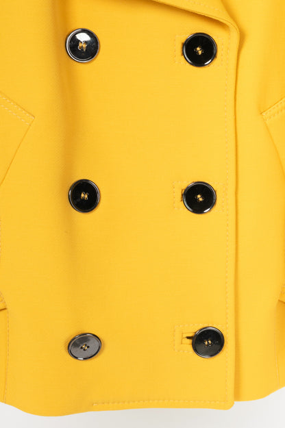 Dolce & Gabbana Yellow Crepe Double-Breasted Jacket