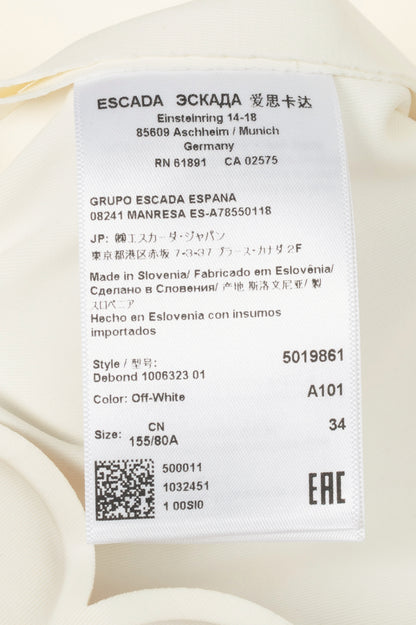 Escada Sport Debond Off-White Neoprene Circle-Hem Dress
