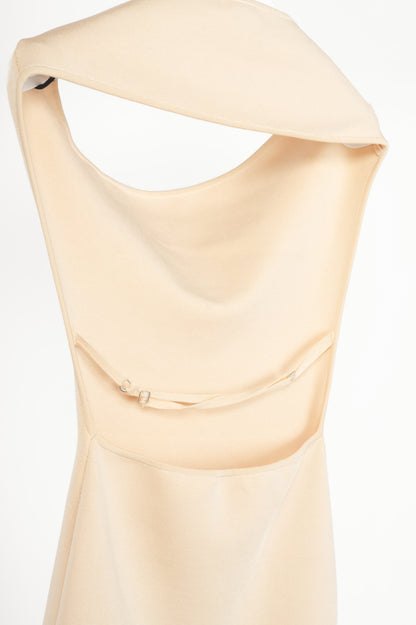Jacquemus Cubista Pastel Yellow Off-the-Shoulder Open-Back Knit Mini Dress