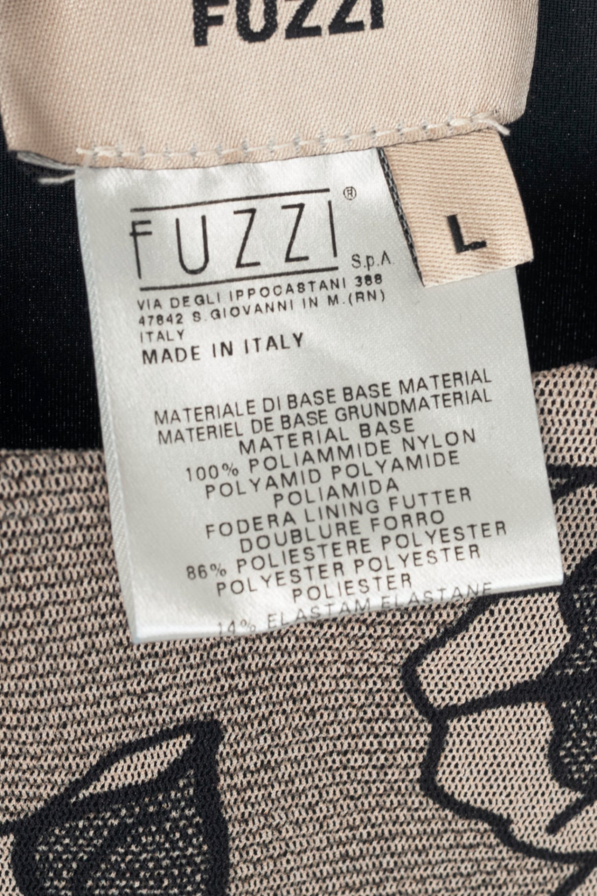 Fuzzi Black Lace-Print Mesh A-Line Midi Dress