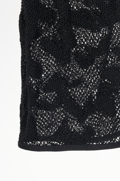 Tom Ford Black Cotton-Blend Spotted Crochet Knit Tank