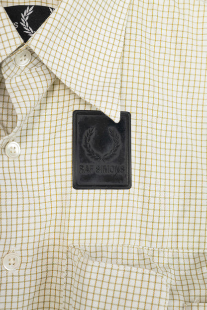 Raf Simons x Fred Perry SS20 White Check Space Pocket Shirt