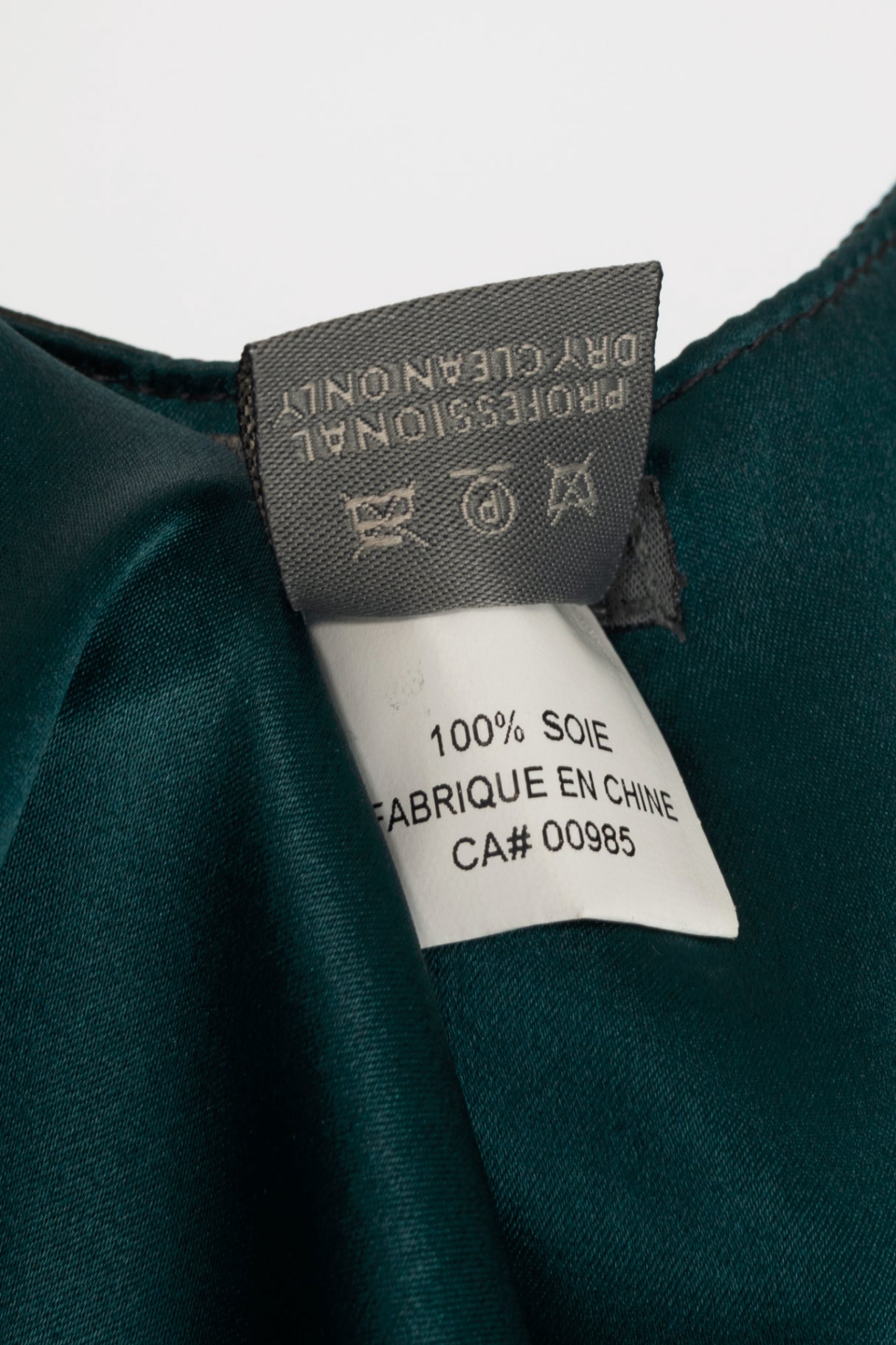 Proenza Schouler SS07 Teal Panelled Silk-Charmeuse Tank