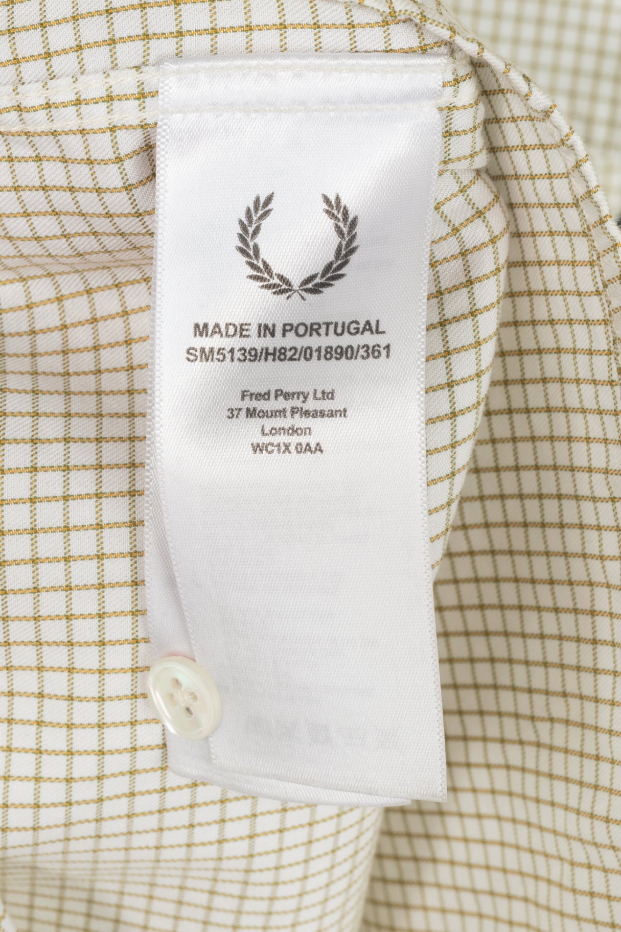 Raf Simons x Fred Perry SS20 White Check Space Pocket Shirt