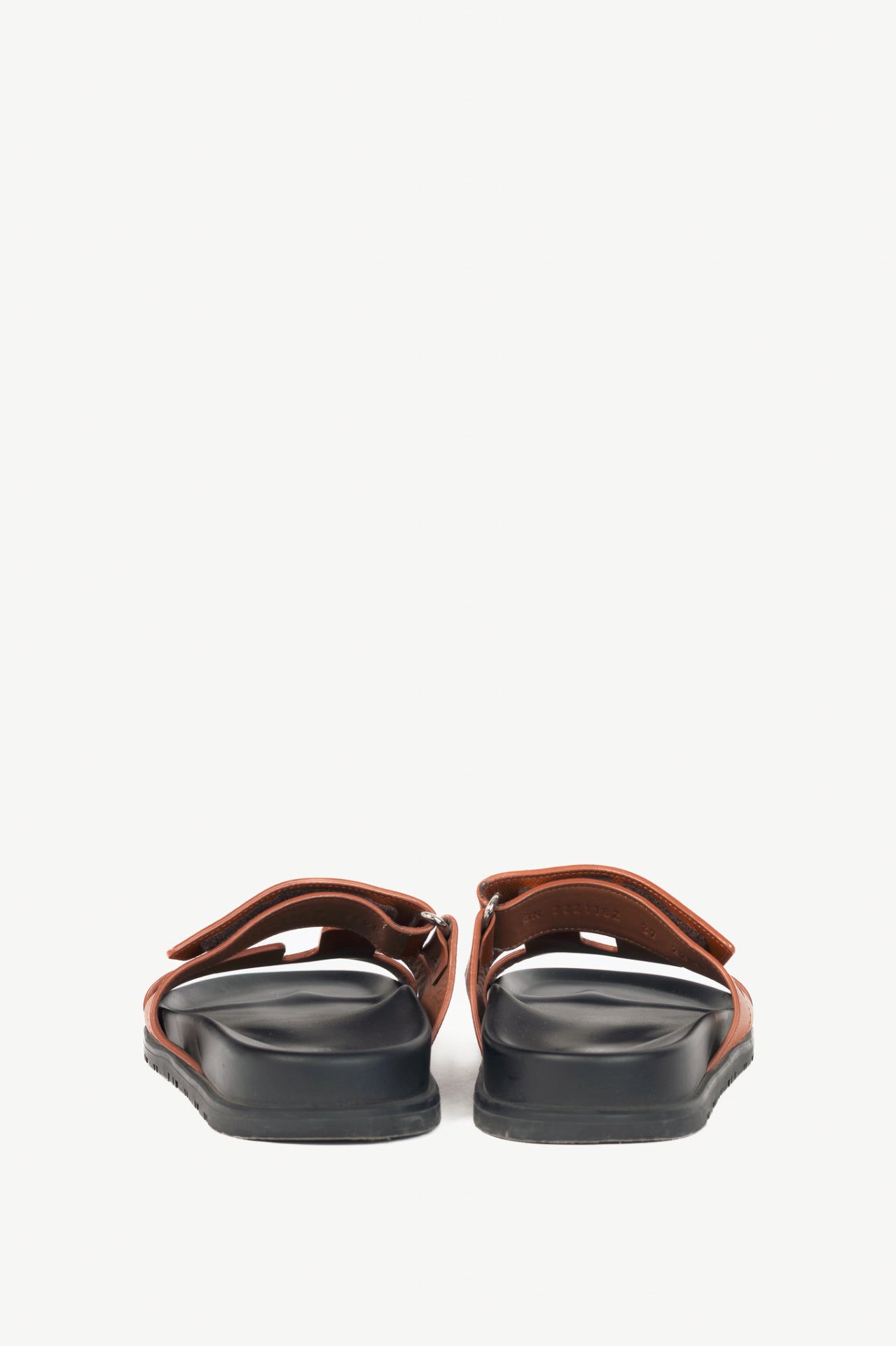 Hermes Chypre Brown Leather H-Motif Mule Sandals