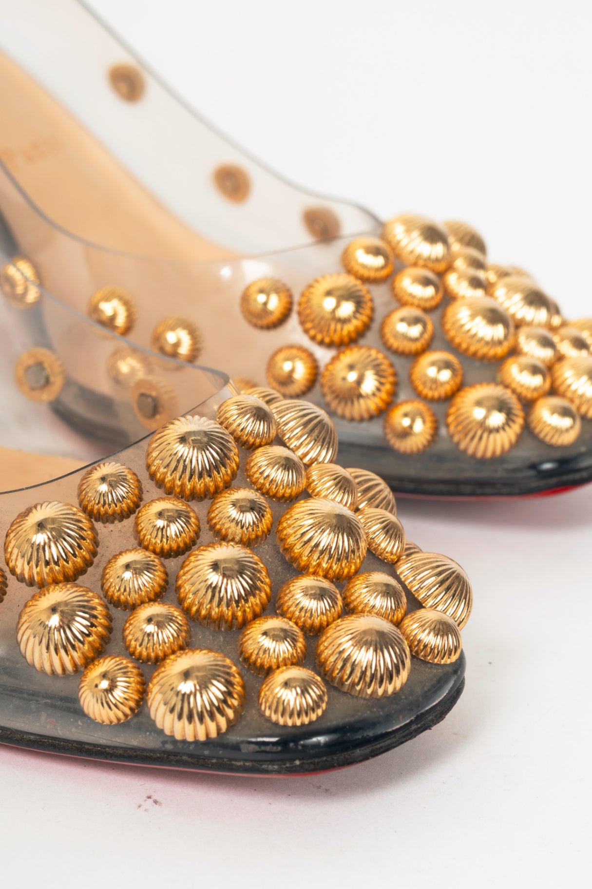 Christian Louboutin Clear PVC Studded Pumps