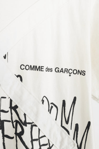 Comme des Garcons Homme Plus White Cotton Graphic T-Shirt