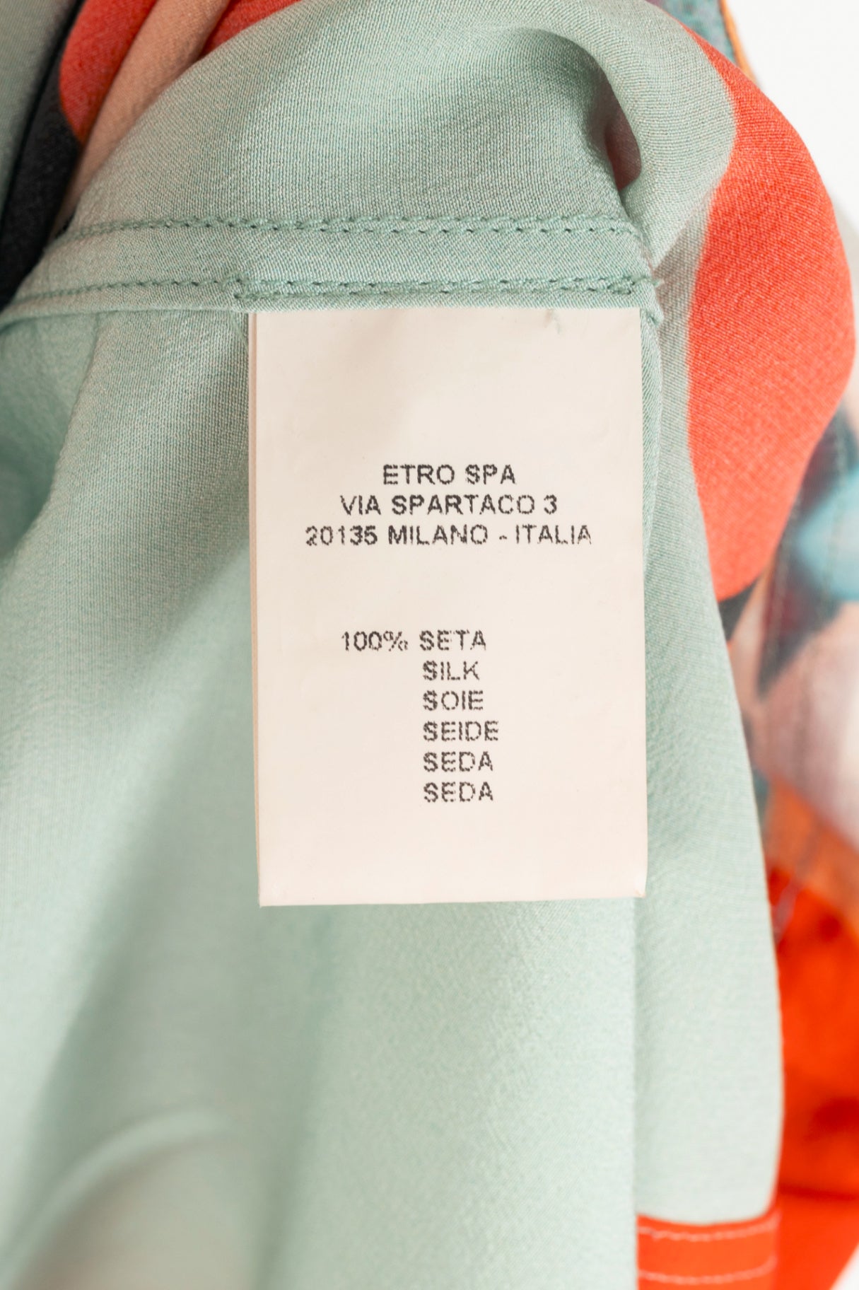 Etro Blue-Multi Geometric-Print Silk Crepe de Chine Tank
