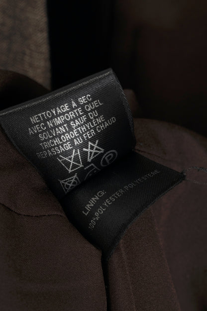 Lafayette 148 Brown Wool-Flannel Single-Breasted Blazer