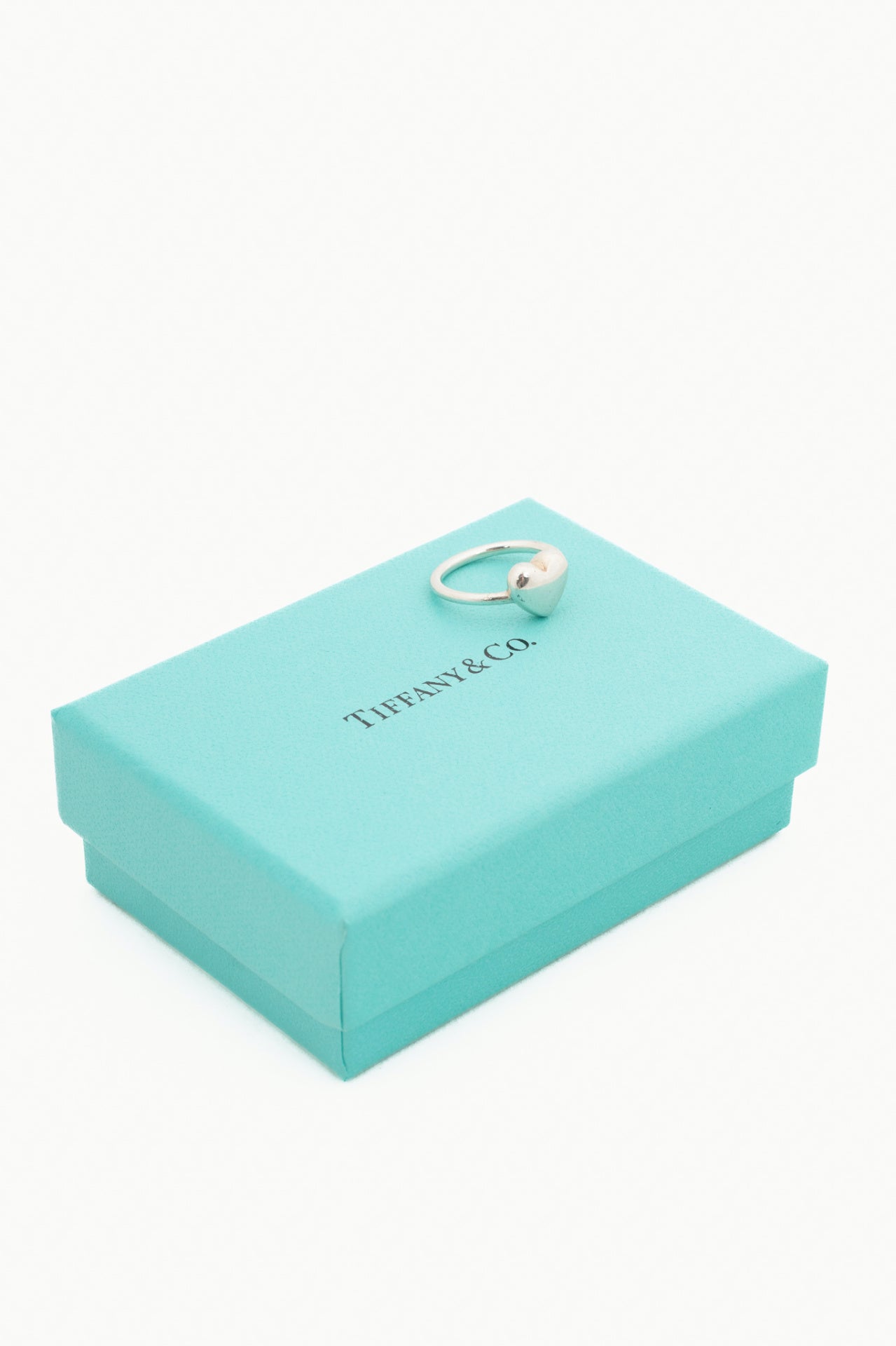 Tiffany & Co. Sterling Silver Puff Heart Ring