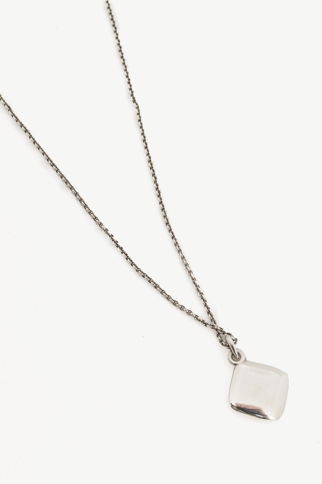 Tiffany & Co. 1837 Montage Cushion Sterling Silver Square-Pendant Necklace