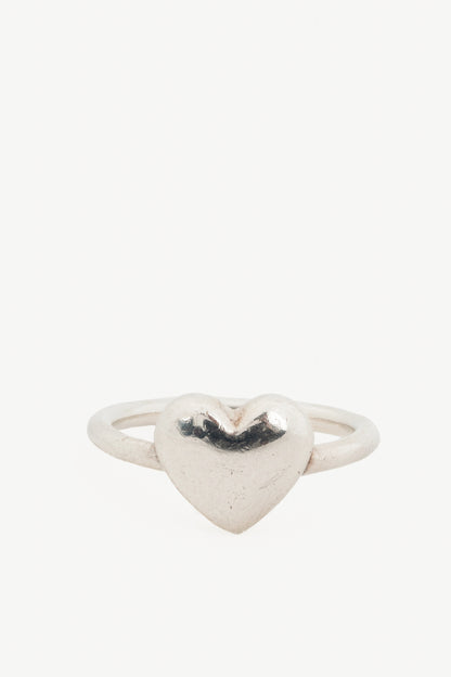 Tiffany & Co. Sterling Silver Puff Heart Ring