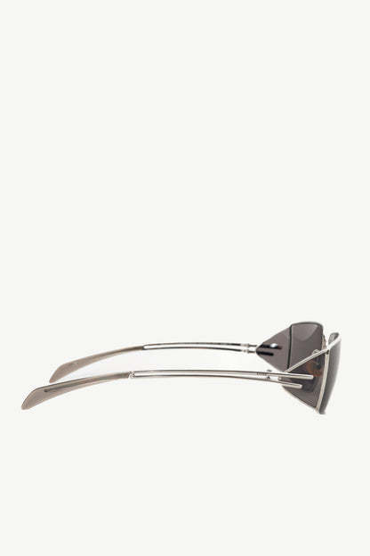 Christian Dior Dior Macho Silver-Tone Rectangular Sunglasses