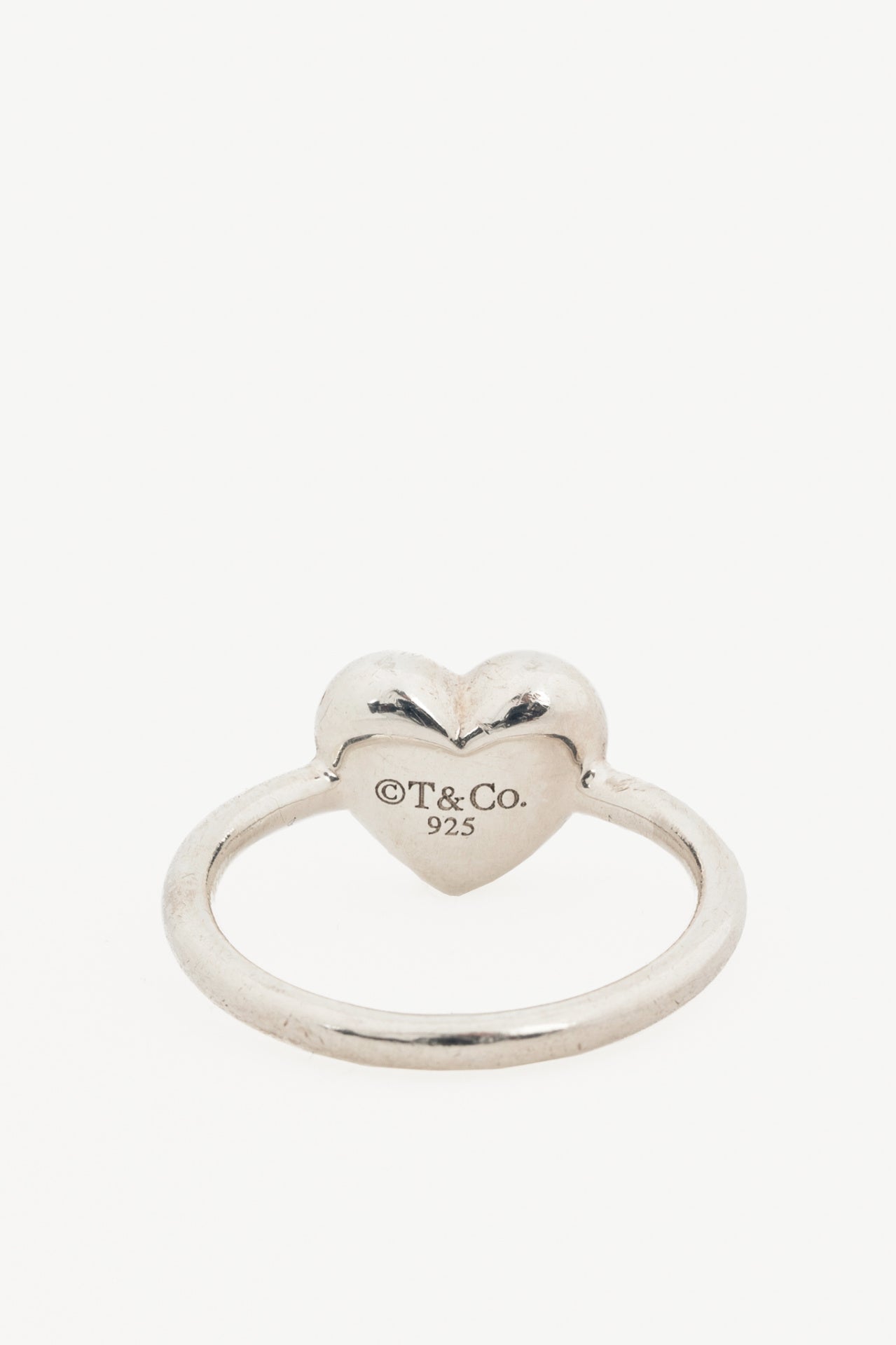 Tiffany & Co. Sterling Silver Puff Heart Ring