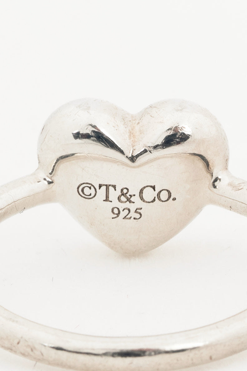 Tiffany & Co. Sterling Silver Puff Heart Ring