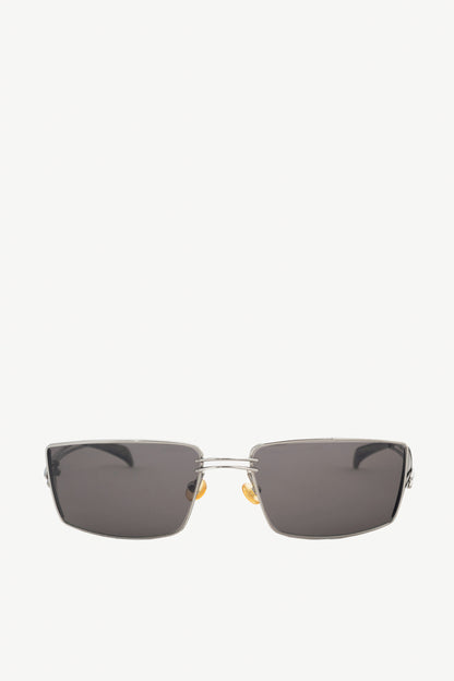 Christian Dior Dior Macho Silver-Tone Rectangular Sunglasses