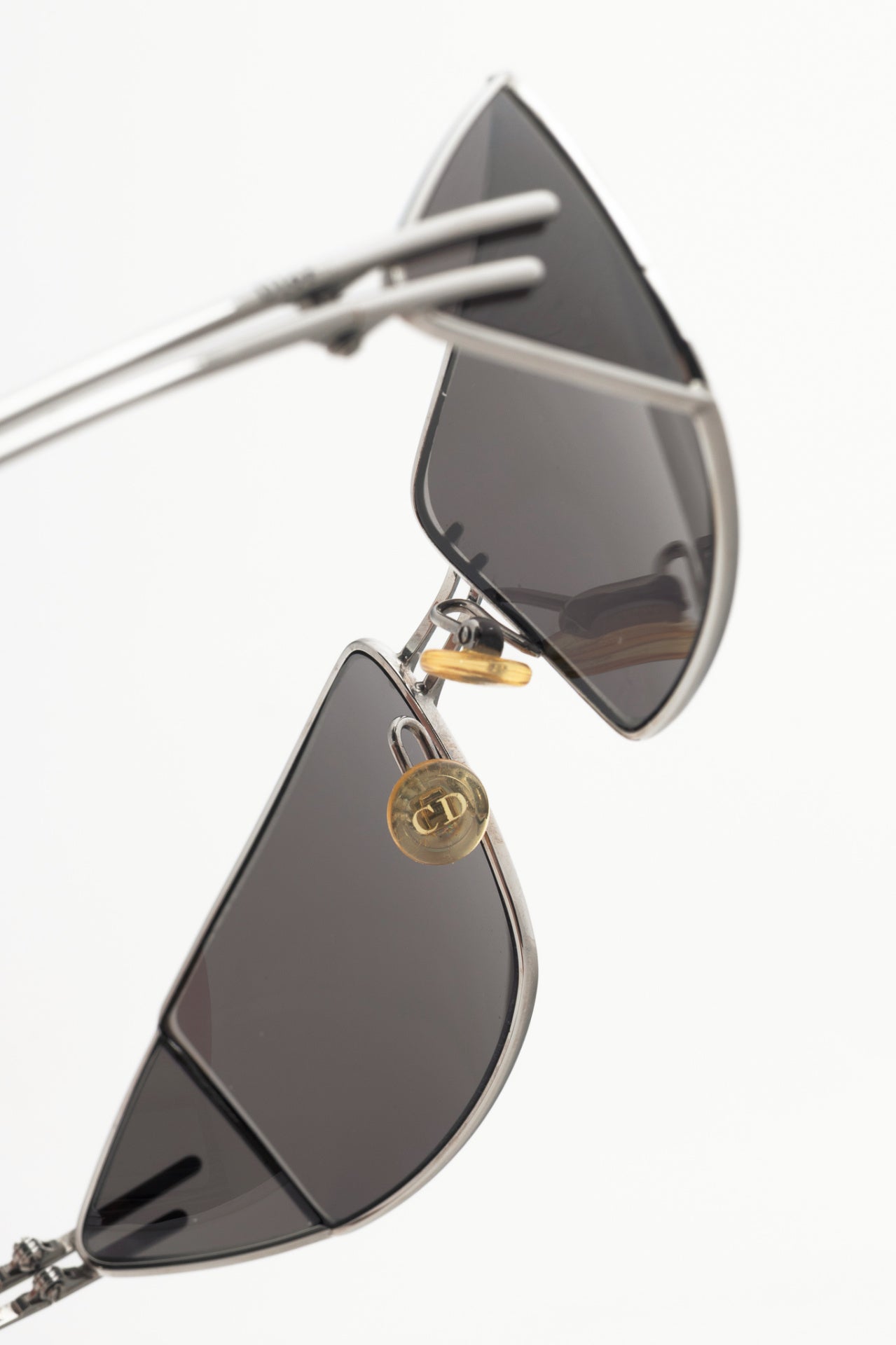 Christian Dior Dior Macho Silver-Tone Rectangular Sunglasses