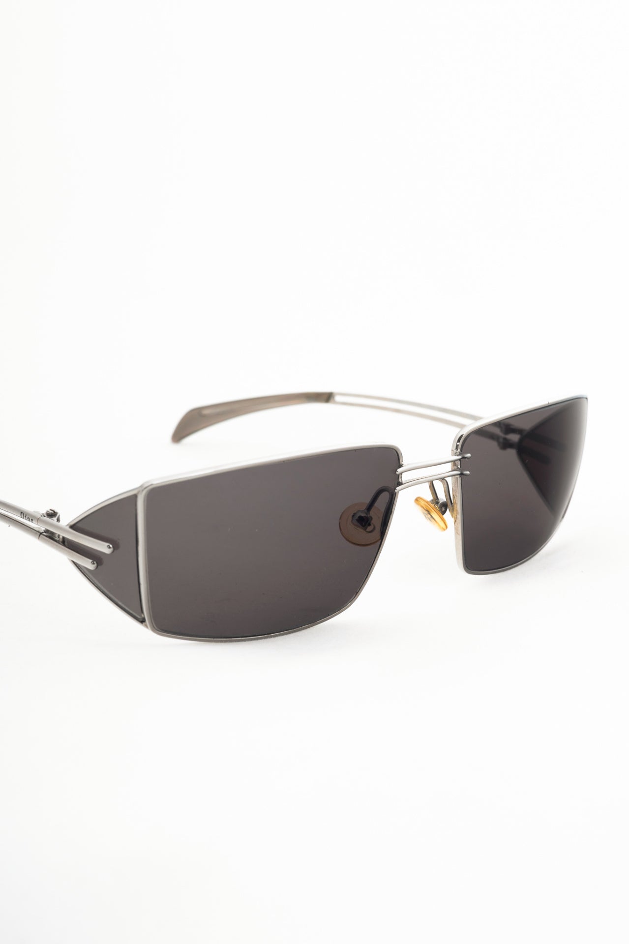Christian Dior Dior Macho Silver-Tone Rectangular Sunglasses