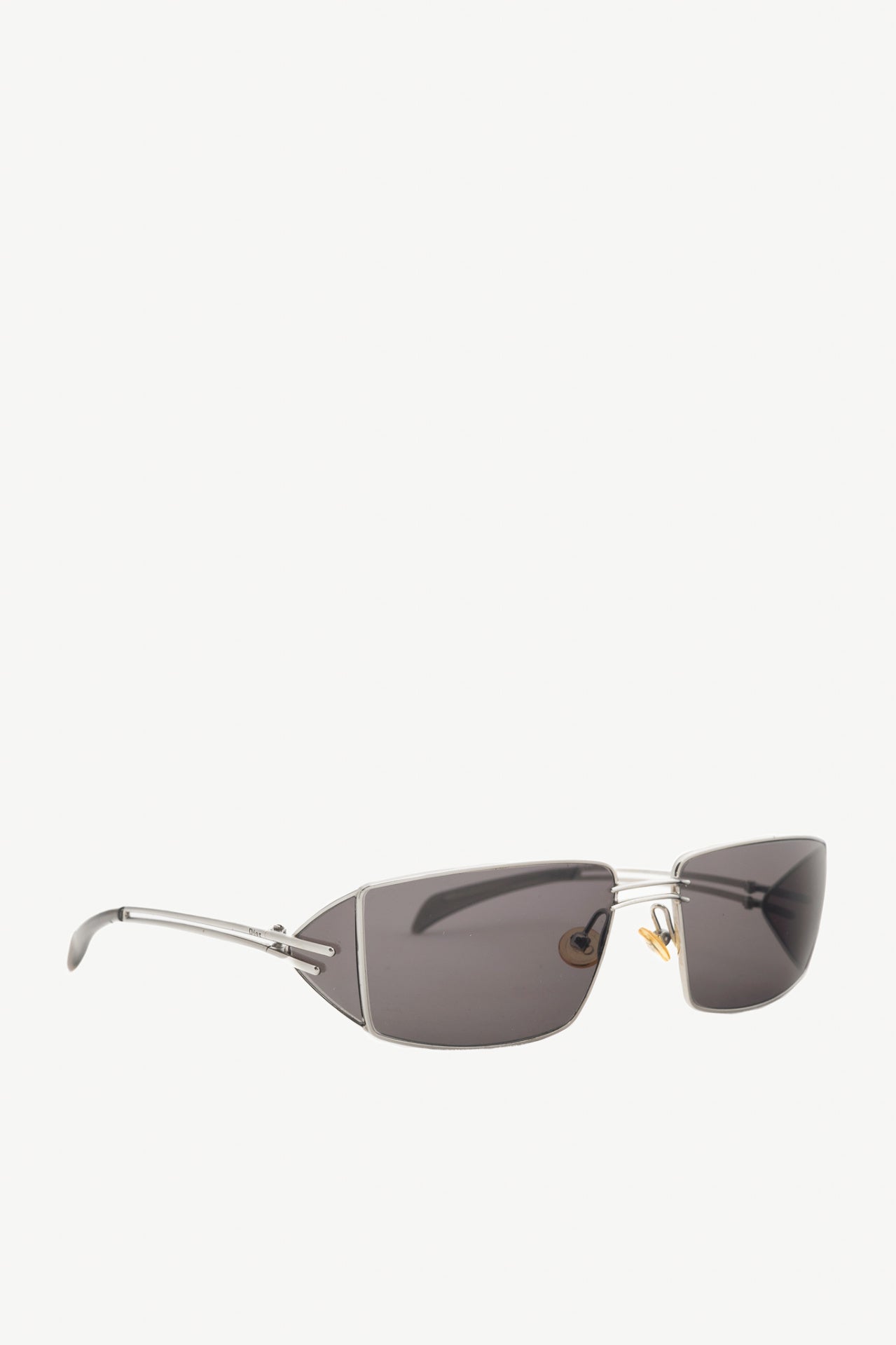 Christian Dior Dior Macho Silver-Tone Rectangular Sunglasses