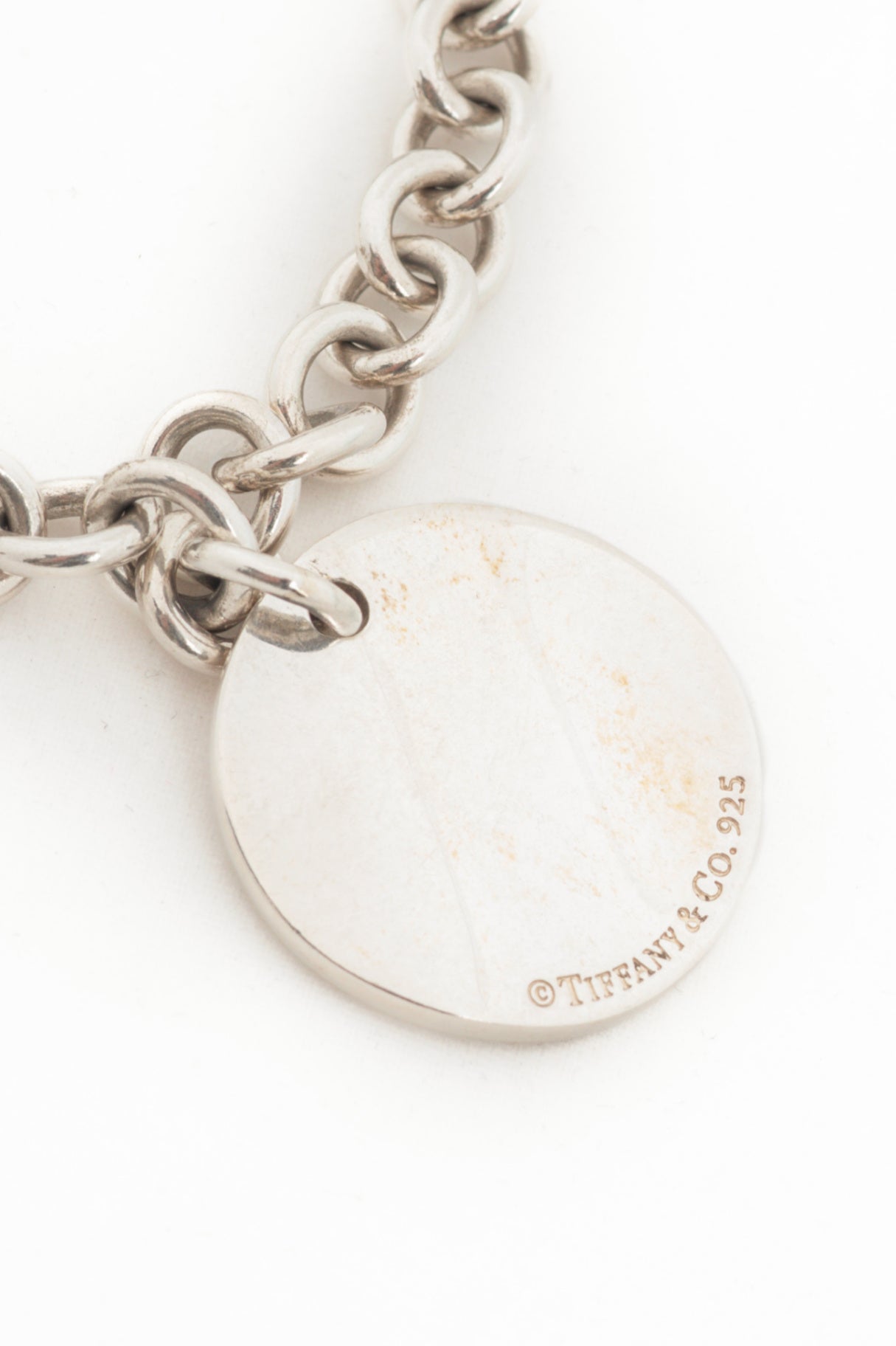 Tiffany & Co. Notes Sterling Silver Chain Charm Bracelet