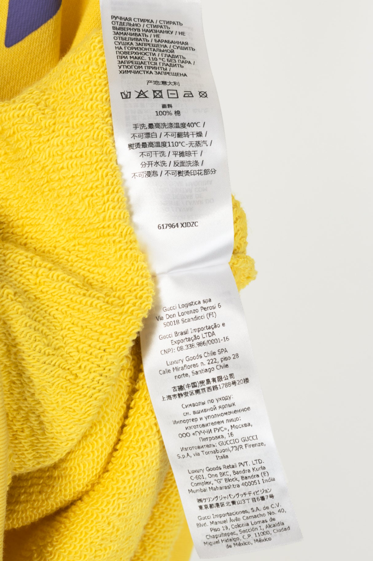 Gucci "Lime Yellow" Lemon-Print Cotton Jersey Sweatshirt