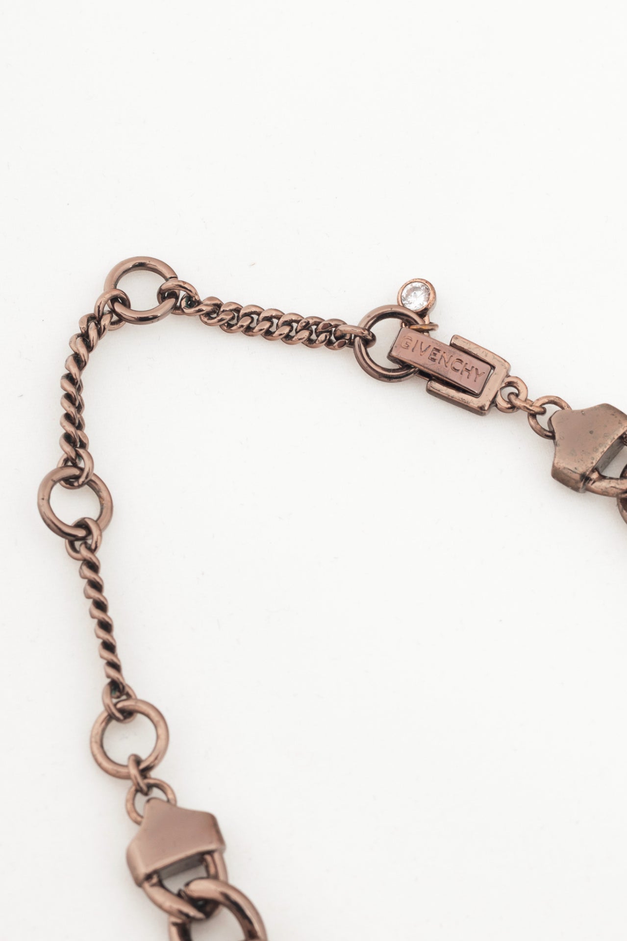 Givenchy Bronze-Tone Pearl & Crystal Chain Choker Necklace